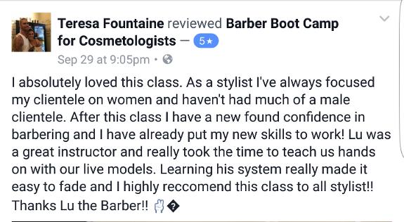 Barber Boot Camp for Cosmetologists